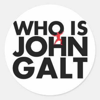 Sticker Rond Qui est John Galt