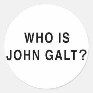Sticker Rond Qui est John Galt ?