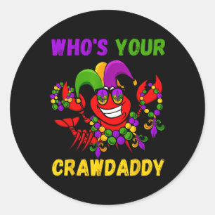 Sticker Rond Qui est votre père de famille de l'écrevisse perle
