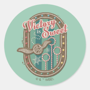 Sticker Rond QUIDDITCH™ Victory est Sweet Holiday Cookie Graphi