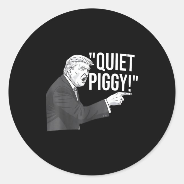 Sticker Rond Quiet Ggy Funny Litical Humor Quote  (Devant)