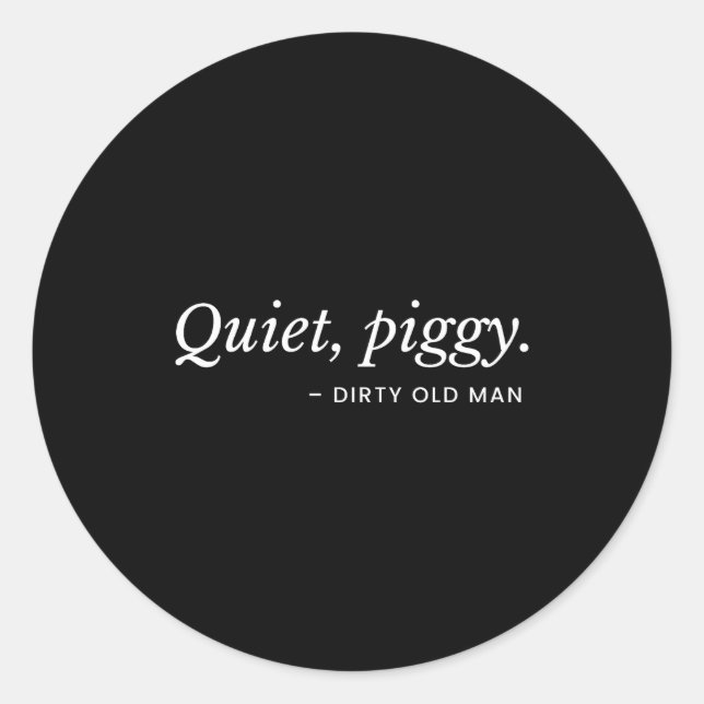 Sticker Rond Quiet Ggy Sarcastic For Women  (Devant)