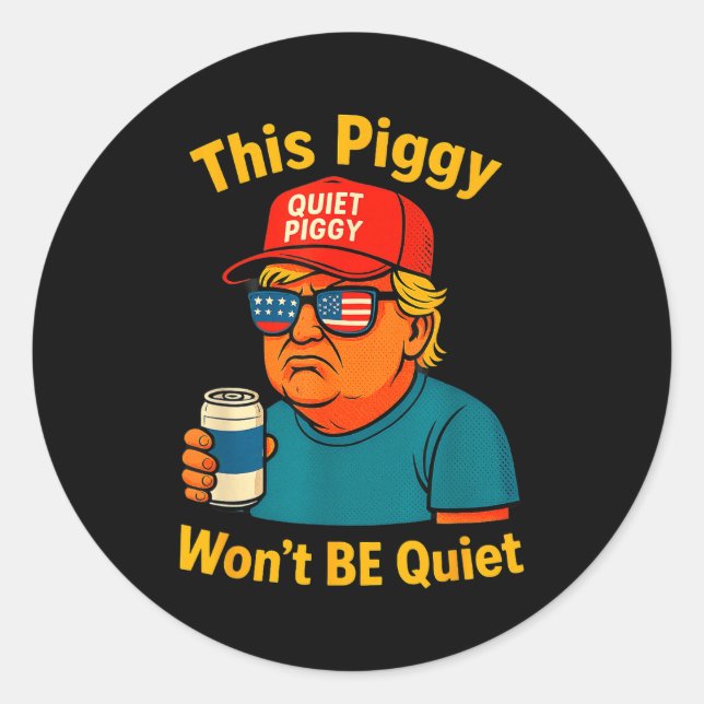 Sticker Rond Quiet Ggy Tees Family Friends Funny Design Perfect (Devant)