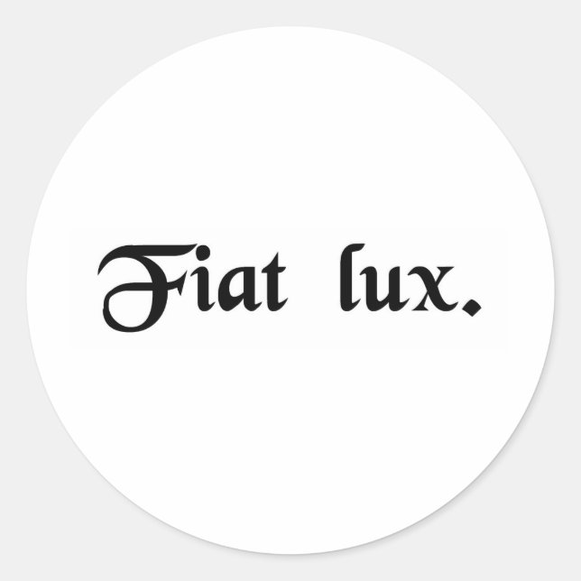 Sticker Rond Qu'il y ait de la lumière. (Devant)