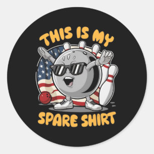 Sticker Rond Quilles Américain Drapeau Usa Sungles 4 Juillet Bo