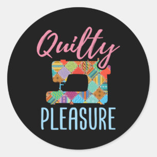 Sticker Rond Quilting Theme Quilter Quilters Machine à coudre