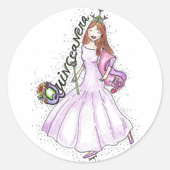 Sticker Rond Quinceanera (Devant)