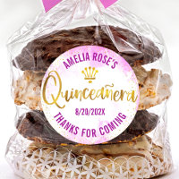 Quinceañera Rose Aquarelle Feuille D'or Moderne Gl