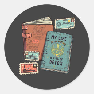 Sticker Rond Quitter la vie