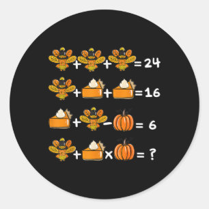 Sticker Rond Quiz de professeur de mathématiques sur l'ordre de