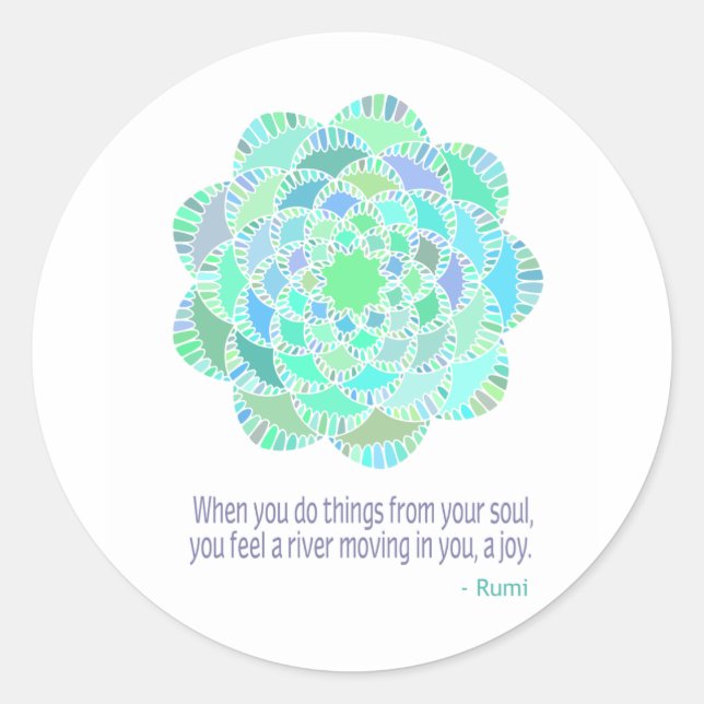 Sticker Rond Quota de Mandala Rumi Joy (Devant)
