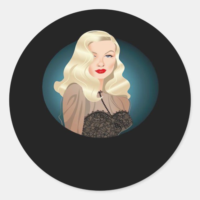 Sticker Rond Quote Peekaboo Éffrayant (Devant)