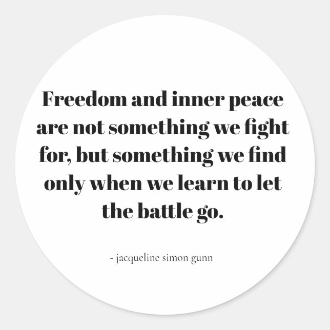 Sticker Rond Quotes about inner peace (Devant)
