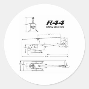Sticker Rond R-44 Robinson