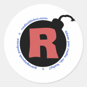 Sticker Rond R-Bombe de RadiOblivion