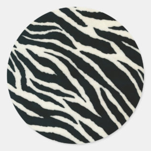 Sticker Rond RAB Rockabilly Zebra Imprimer noir et blanc