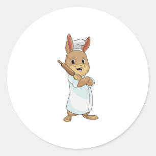 Sticker Rond Rabbit comme boulon avec broche