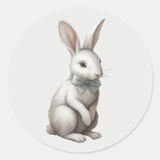 Sticker Rond Rabbit Pastel Boho (Devant)