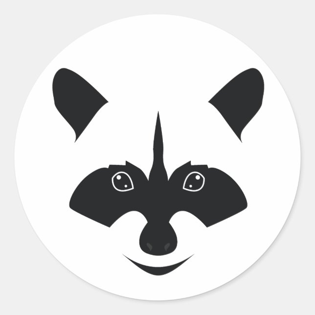 Sticker Rond Raccoon (Devant)