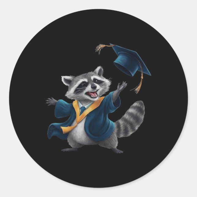 Sticker Rond Raccoon (Devant)