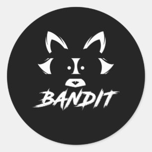 Sticker Rond Raccoon Head Bandit Raccoons Trash Animal Cadeau