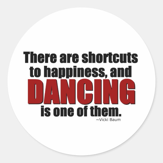 Sticker Rond Raccourci vers le bonheur (Devant)