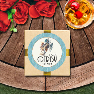 Sticker Rond Racehores et Jockeys Derby