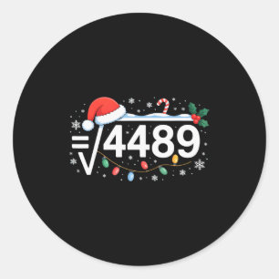Sticker Rond Racine carrée 4489 Drôle 67 Mème Prof de maths 6 7