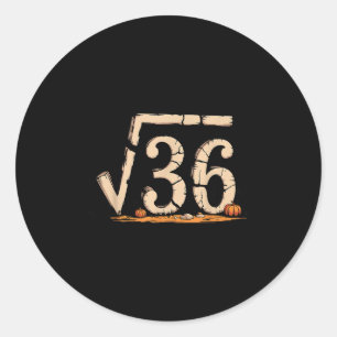 Sticker Rond Racine Carrée 67 Mème 6 7 Génération Alpha Hallowe