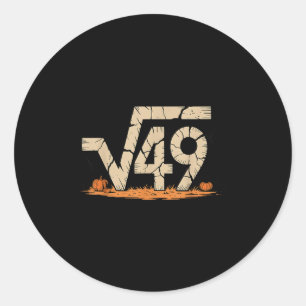 Sticker Rond Racine Carrée 67 Mème 6 7 Génération Alpha Hallowe