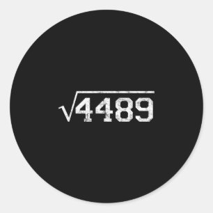 Sticker Rond Racine Carrée De 4489 Argot Prof De Maths Six Sept