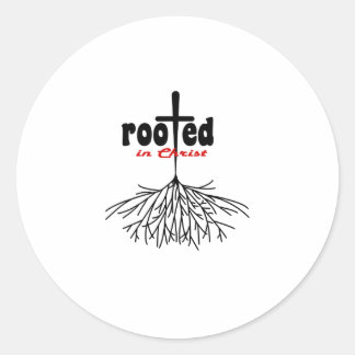 Sticker Rond Racine ta foi en Jésus Christ Croix chrétienne