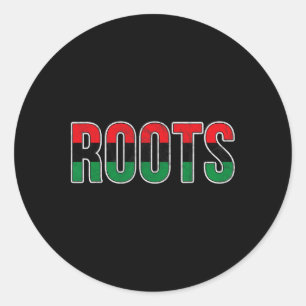 Sticker Rond Racines afro-américaines - Distre drapeau panafric