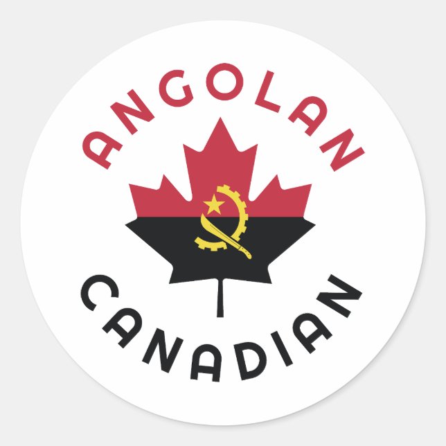 Sticker Rond Racines angolaises canadiennes (Devant)