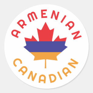 Sticker Rond Racines arméniennes canadiennes