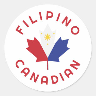 Sticker Rond Racines canadiennes des Philippines