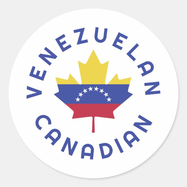 Sticker Rond Racines canadiennes du Venezuela (Devant)