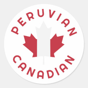Sticker Rond Racines canadiennes péruviennes