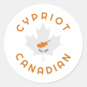 Sticker Rond Racines chypriotes canadiennes