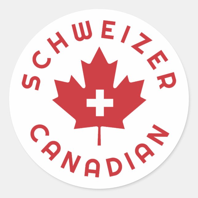 Sticker Rond Racines de la Suisse canadienne (Devant)