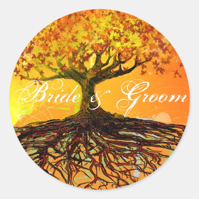 Sticker Rond Racines de l'amour (Devant)