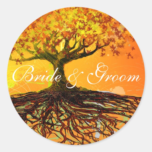 Sticker Rond Racines de l'amour (Devant)