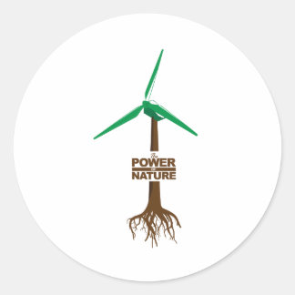 Sticker Rond Racines de l'énergie verte