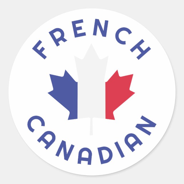 Sticker Rond Racines françaises canadiennes (Devant)