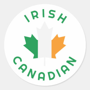 Sticker Rond Racines irlandaises canadiennes
