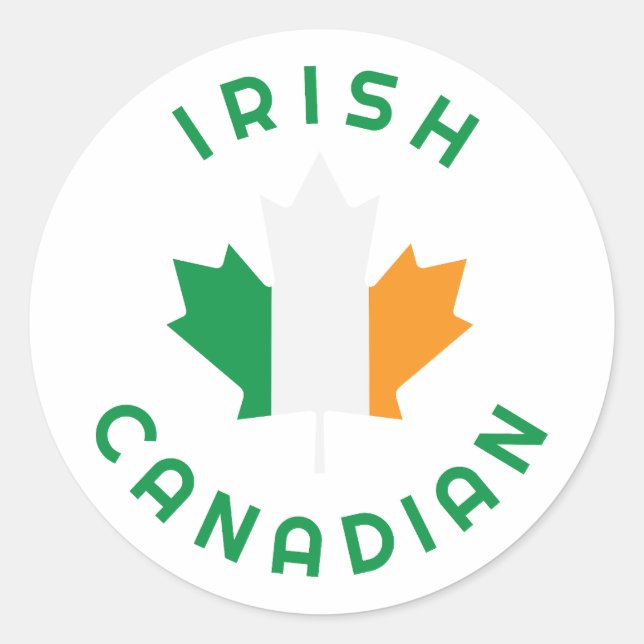 Sticker Rond Racines irlandaises canadiennes (Devant)