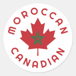 Sticker Rond Racines marocaines canadiennes