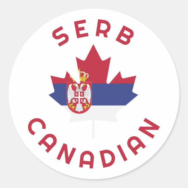 Sticker Rond Racines serbes canadiennes (Devant)