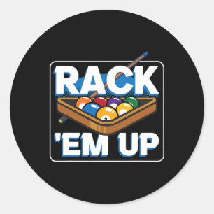Sticker Rond Rack Em Up Stick Player Sports Chalk Game Pool