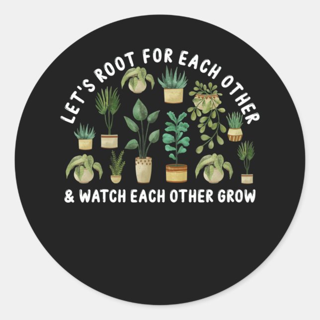 Sticker Rond Racontons-nous l'un pour l'autre et observons-nous (Devant)